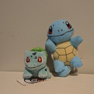 Pokemon Blue and Green Stuffed Animals